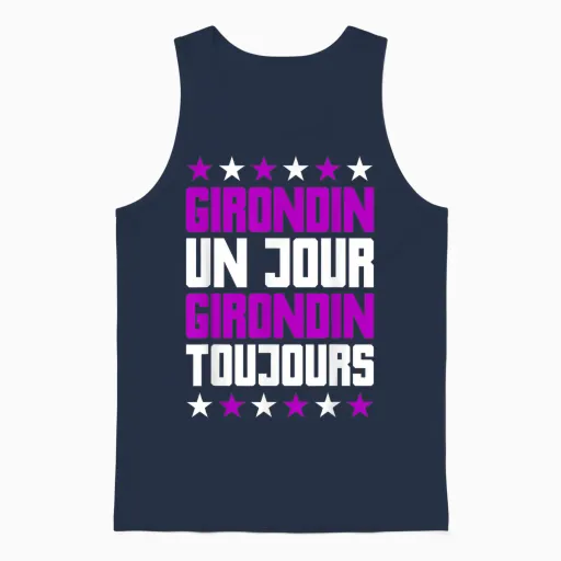 Humour Girondin Bordeaux Gironde Bordeaux Region Gift T-Shirt, Black, S Unisex Tank Top - Navy