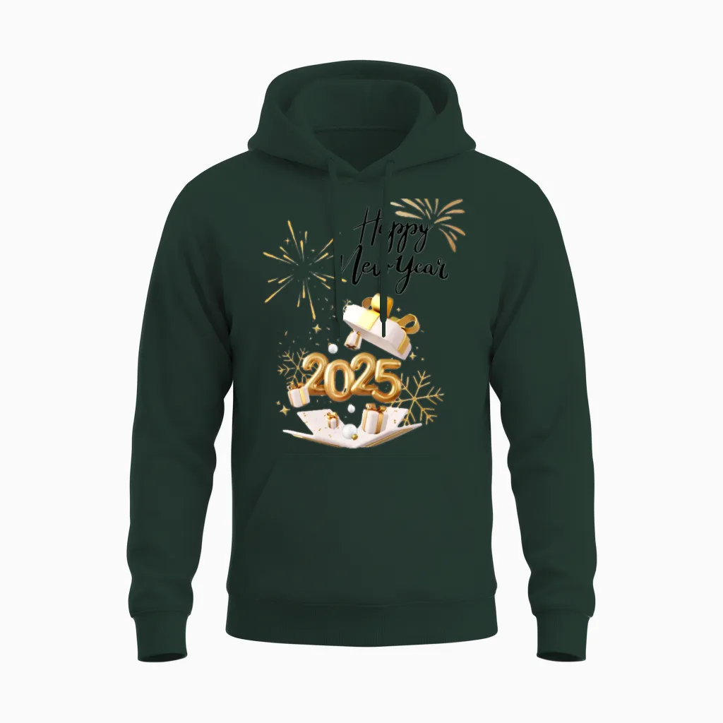 New Year Unisex Hoodie in Forest