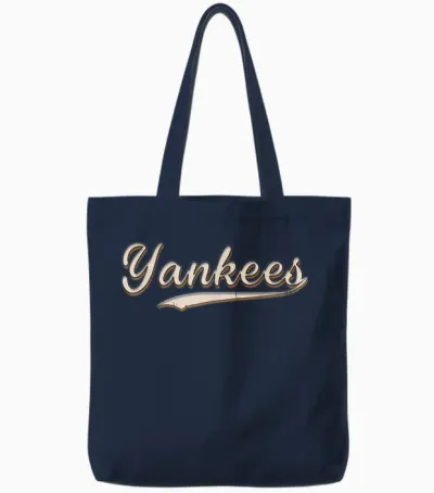 Yankees Vintage Retro Style Tee, Classic 70s & 80s Yankees Tote Bags - Navy