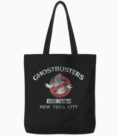 Ghostbusters Est. 1984 New York City Retro Movie Tote Bags - Black