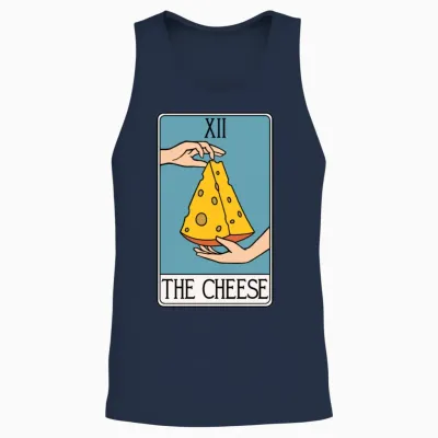 The Cheese - Tarot Card Unisex Tank Top - Navy