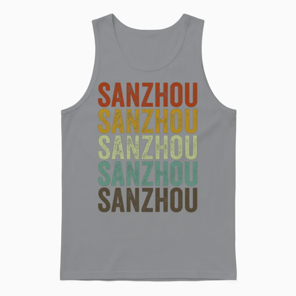 Sanzhou China Retro Vintage Unisex Tank Top - Sport Grey