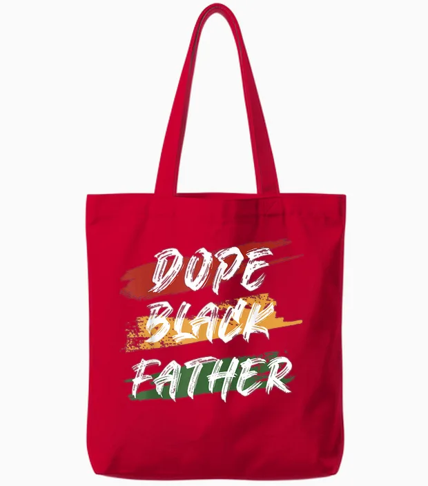 Dope Black Father 1865 Juneteenth Black History Culture Tote Bags in Red