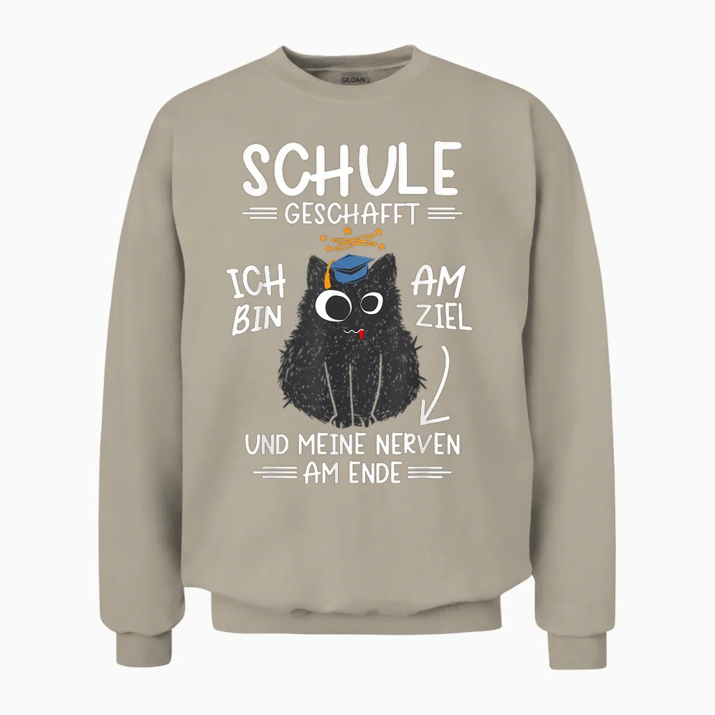 Lustige Schule Abschlussprüfung Abitur Schule Geschafft 2026 Unisex Sweatshirt in Sand