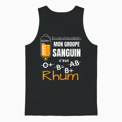 Humour Alcohol Rum Aperitif Unisex Tank Top - Black