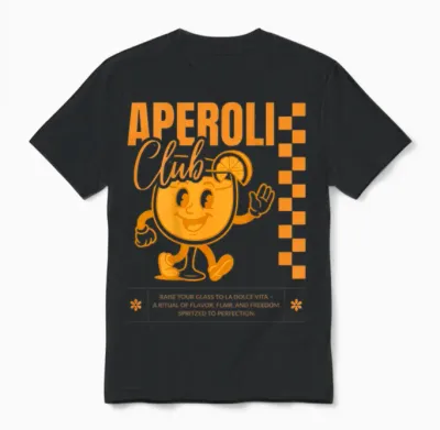 Aperoli Club Holy Spritz Aperölchen Spritztour Team Back Unisex T-Shirt - Black