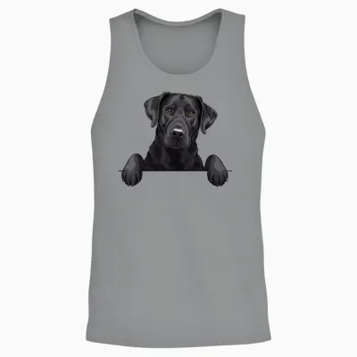 Lustiger Schwarzer Labrador Mit Lustigem Labrador Unisex Tank Top - Sport Grey