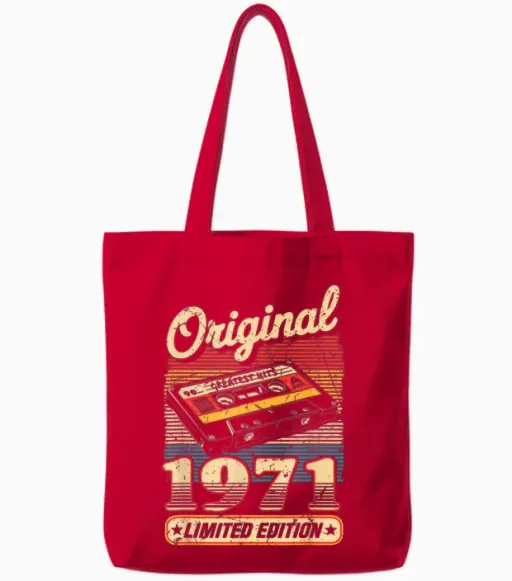 Original 1971 Vintage Birthday 54 Years for Men Women Tote Bags - Red