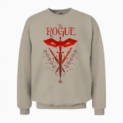 Dungeons & Dragons the Rogue Class Stealth Swords Logo Unisex Sweatshirt - Sand