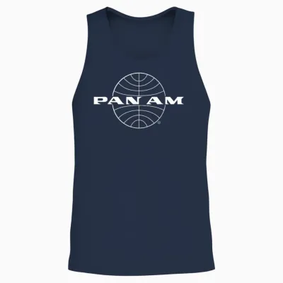 Pan Am Classic Weißes Logo Unisex Tank Top - Navy