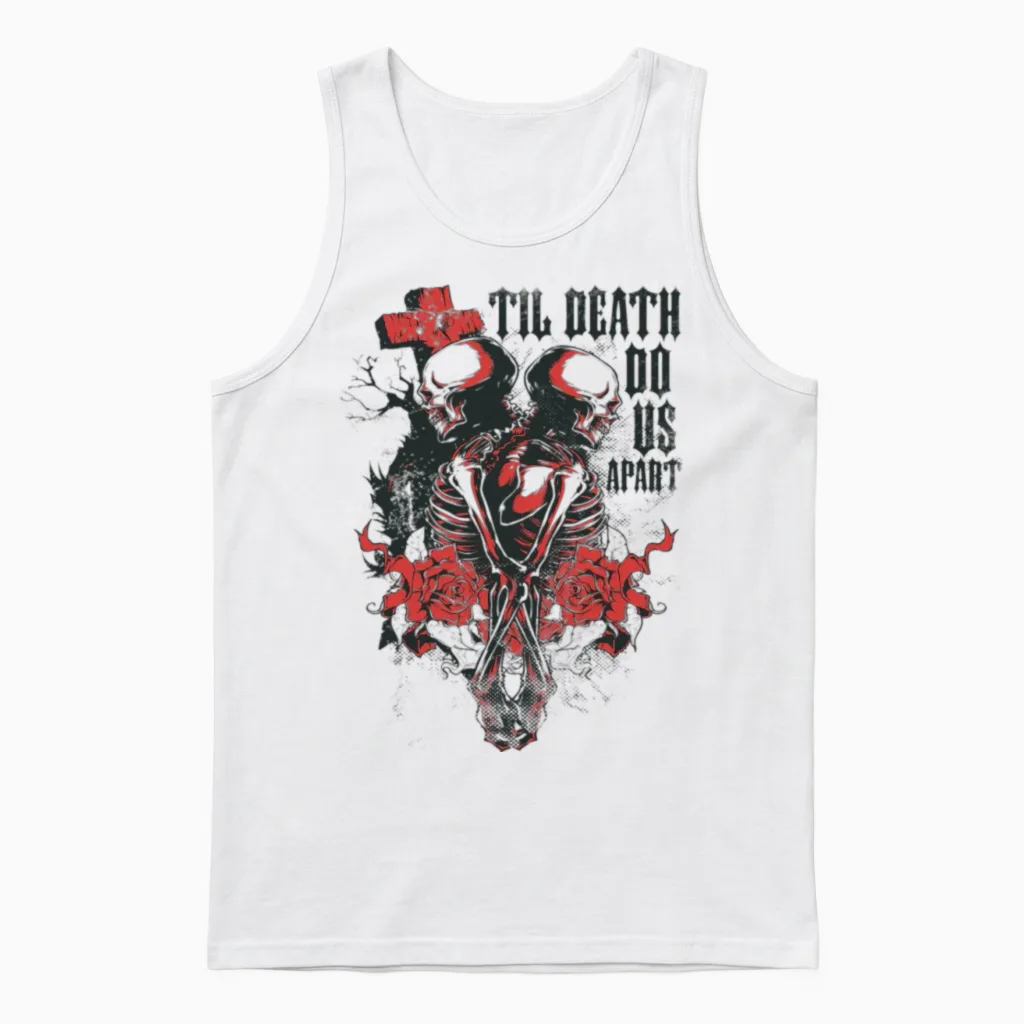 Till Death Do Us Apart Unisex Tank Top in White