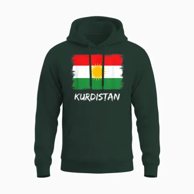 Kurdistan Flag T-Shirt, Black Unisex Hoodie - Forest