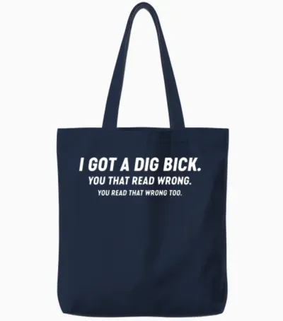 Funny Tote Bags - Navy