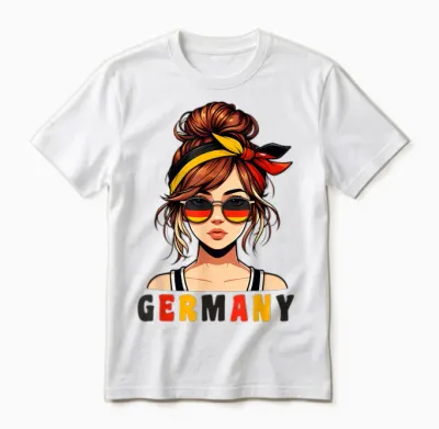 Deutschland Damen Frau Deutsch Deutsches Mädchen Damen Mädchen Unisex T-Shirt - White