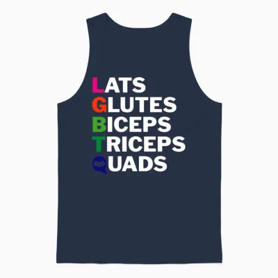 Lgbtq Gym Unisex Tank Top - Navy