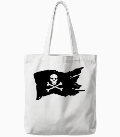 Pirate Tote Bags - White