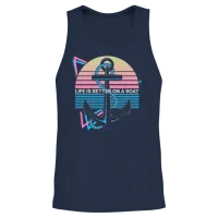 Funny Boating Retro Unisex Tank Top - Navy – 2