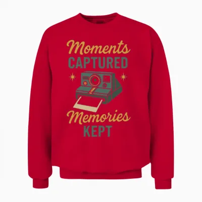 Retro Camera Club Analog Photography Film Roll Unisex Sweatshirt - Red