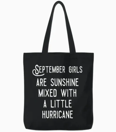 September Girls Are Sunshine Mixed Tote Bags - Black