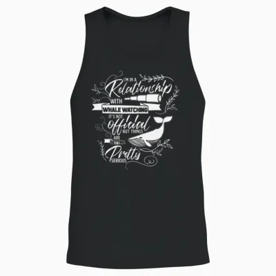 Whale Watching Unisex Tank Top - Black