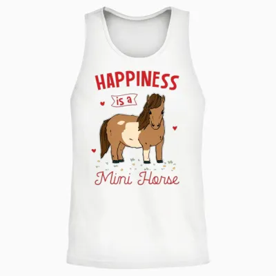 Miniature Horse Happiness Is a Mini Horse Unisex Tank Top - White
