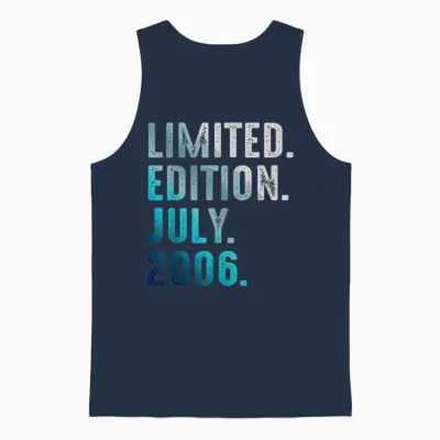 édition Limitée Juillet 2006 Retro Vintage 2006 Unisex Tank Top - Navy