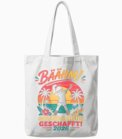 Grundschule Abschluss 2026 Mädchen Gymnasium Tote Bags - White