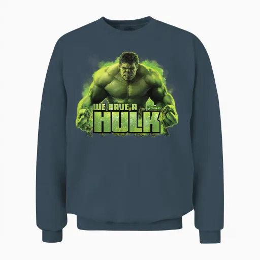 Marvel Infinity War We Have a Hulk Grafik-T-Shirt Unisex Sweatshirt in Dark Heather