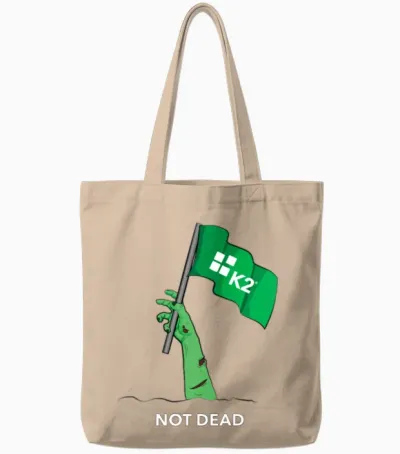 Zombie K2 Tote Bags - Natural