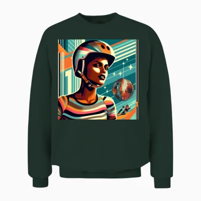 Retro Roller Queen Unisex Sweatshirt - Forest