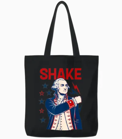 Funny Shake and Bake 4th of July Couple Matching Tote Bags - Black