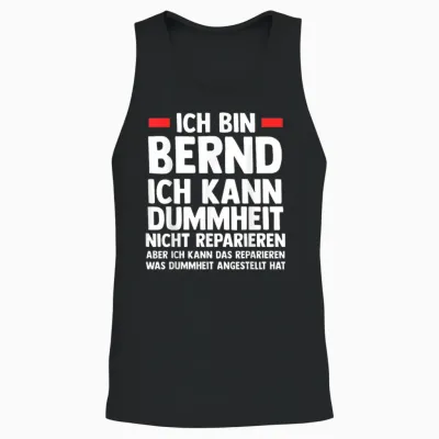 Bernd Unisex Tank Top - Black