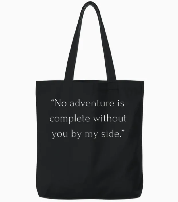 Travel Quotes with Friends - Unforgettable Travel Tote Bags in Black