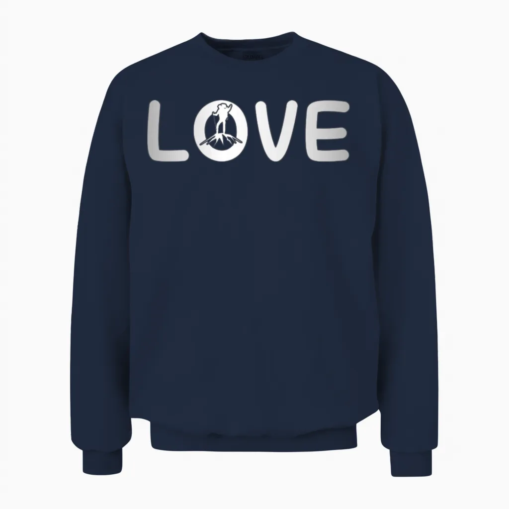 Hiking Love & Outdoors Gift Unisex Sweatshirt in Navy