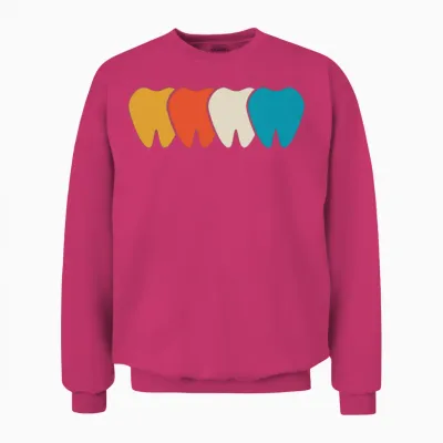 Teeth Retro Dental Unisex Sweatshirt - Heliconia