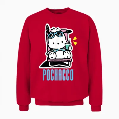 Pochacco Summer Drink Unisex Sweatshirt - Red