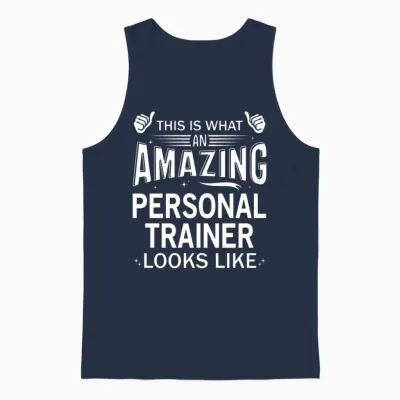 Amazing Personal Trainer Unisex Tank Top - Navy