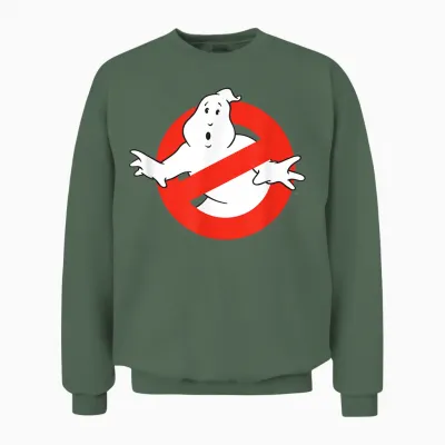 Ghostbusters Original No Ghost Logo Funny Retro Movie Unisex Sweatshirt - Military Green