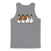 Funny Goose Squad Thanksgiving Friendsgiving Unisex Tank Top - Sport Grey – 1