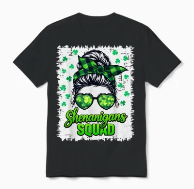 Shenanigans Squad St Patricks Day Women Girl St Patricks Day Unisex T-Shirt - Black