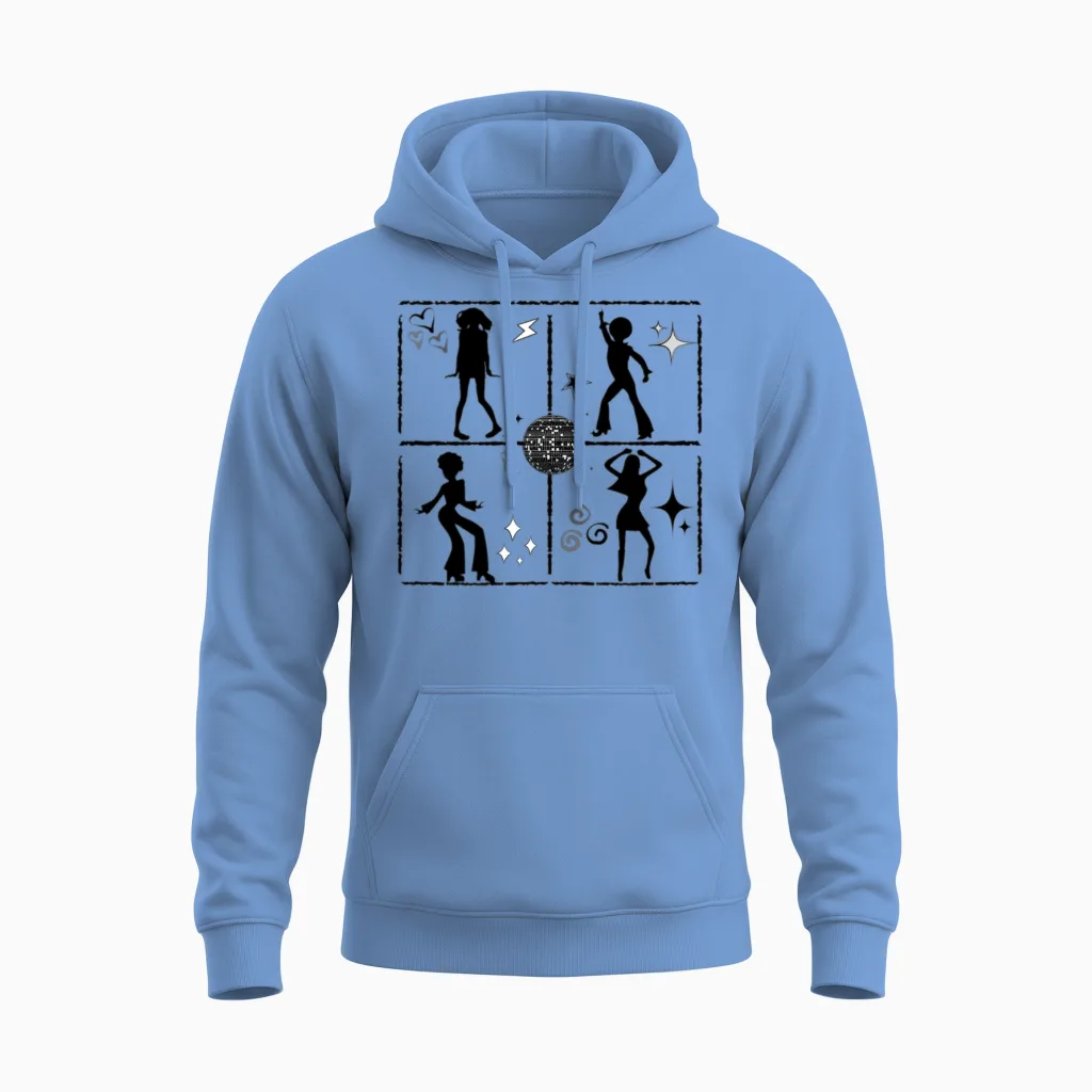 Retro Dance Wall W Unisex Hoodie - Carolina Blue