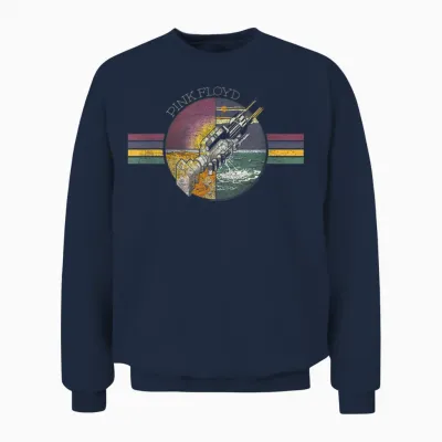 Pink Floyd Welcome to the Machine T-Shirt, Black, S Unisex Sweatshirt - Navy