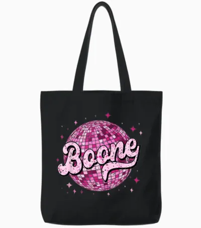 Retro Boone First Name I Love Boone 80's Vintage Tote Bags - Black