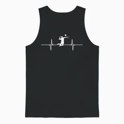 Volleyball Funny Unisex Tank Top - Black