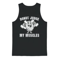 Fitness Donut Funny Donut Gym Unisex Tank Top - Black – 1