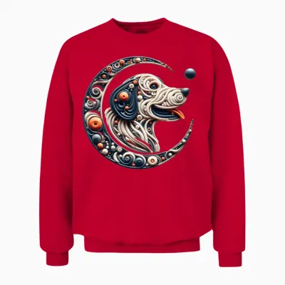 Lunar Dog Unisex Sweatshirt - Red