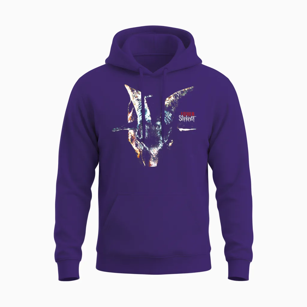 Offizielles Slipknot Iowa T-Shirt - Schwarz, Kurzarm, Unisex, Klein, Klassische Passform, Musik, Slipknot Fans Unisex Hoodie in Purple