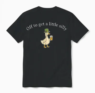 Off to Get a Little Silly, St Patricks Day Unisex T-Shirt - Black