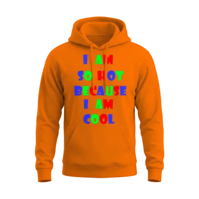 Hot and Cool Retro Unisex Hoodie - Safety Orange