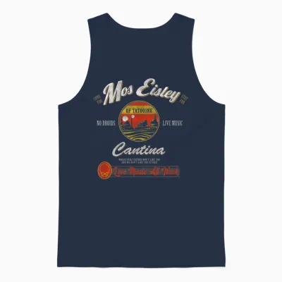 Star Wars Classic Mos Eisley Cantina Live Music All Week Ad Unisex Tank Top - Navy